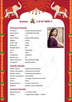 Abstract Open biodata template